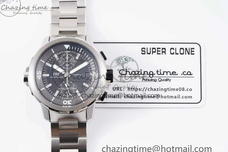 MIROTIME 0509 EasyCare Aquatimer Chrono SS V6SF 1:1 Best Edition Gray Dial on SS Bracelet A 7035